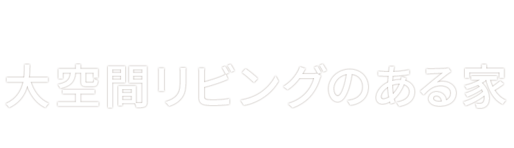 大空間リビングのある家