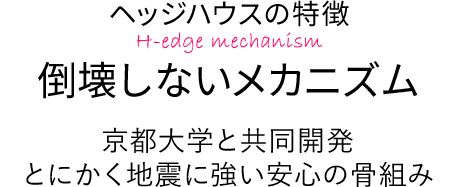 ヘッジハウスの特徴 倒壊しないメカニズム