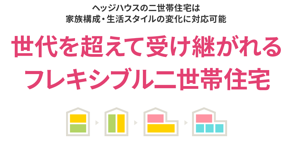 世代を超えて受け継がれるフレキシブル二世帯住宅