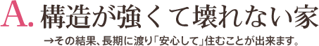 構造が強くて壊れない家