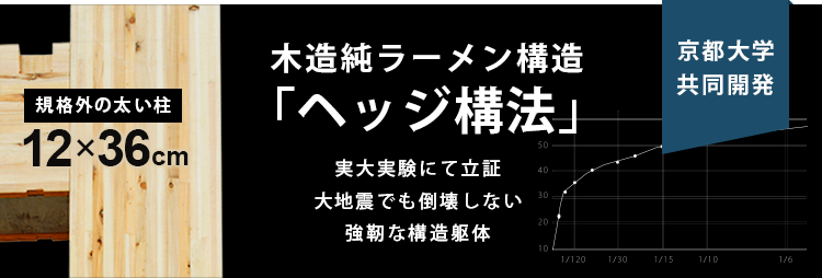 木造純ラーメン構造「ヘッジ構法」